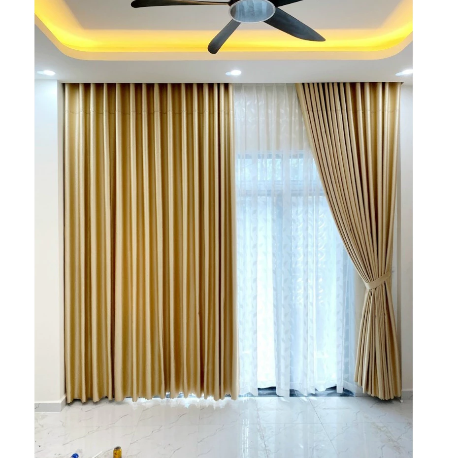 Rèm Cửa Sổ VÀNG CARAMEL màn cửa chống nắng 96% giá gốc tại xưởng, Rèm ngăn lạnh, - MÀN CỬA NGỌC CHÂU