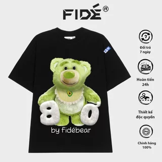 Áo thun FIDE GẤU BƠ unisex form rộng cổ tròn LOTSO - AT17