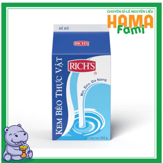 Kem béo thực vật Rich’s / Ice Hot – hộp lùn 454g chỉ giao hỏa tốc