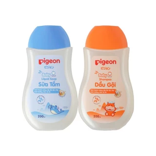 [Hàng chính hãng]Dầu Gội/Sữa tắm Pigeon 200ml dành cho bé