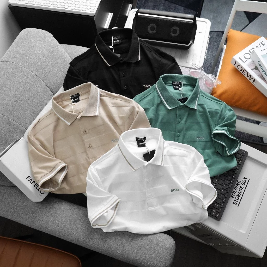 | 80kg - 90kg | Áo thun polo nam xuất dư xịn vải cotton dệt tầng cao cấp form slim fit  , bigsize - 3bros