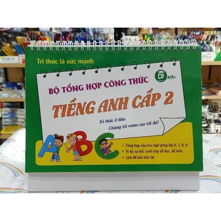 Bộ lịch Tổng hợp công thức Tiếng Anh cấp 2