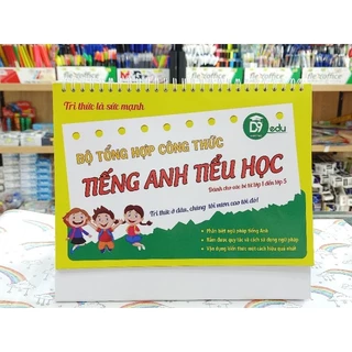 Bộ lịch Tổng hợp công thức Tiếng Anh tiểu học