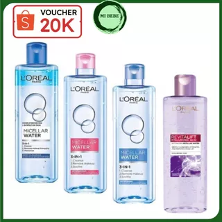 Nước tẩy trang L’oreal Micellar Water làm sạch sâu 3in1 400ml - Mibebe