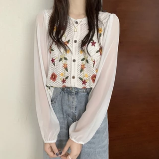 [Ảnh Thật]Áo kiểu cardigan Hàn Quốc phối len phong cách, dễ phối đồ với quần jean  và chân váy, đi chơi đi tiệc đều đẹp