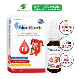 Blue Biferric - Siro bổ sung sắt cho trẻ em, giảm nguy cơ thiếu máu thiếu sắt 30ml