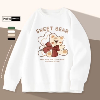 Áo Sweater Sweet Bear 01 Nam Nữ By PEABOO Unisex Chất Nỉ Lót Bông Form Rộng