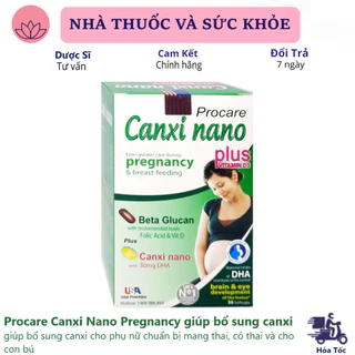 Procare Canxi Nano Pregnancy giúp bổ sung canxi cho phụ nữ chuẩn bị mang thai, có thai và cho con bú