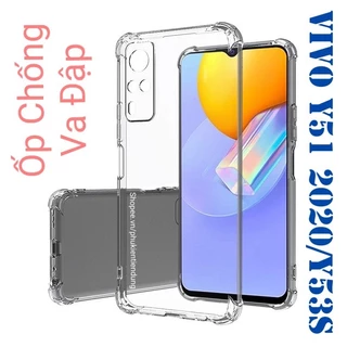 ỐP LƯNG VIVO Y51 2020 / Y53S 4G Dẻo Trong Suốt Có 4 Cạnh Chống Sốc, Chống Va Đập