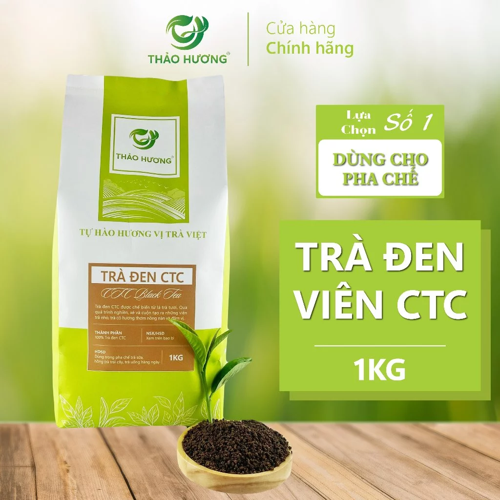 Trà Đen Viên CTC Ấn Độ Thảo Hương 1kg - Dùng pha chế trà sữa, trà trái cây