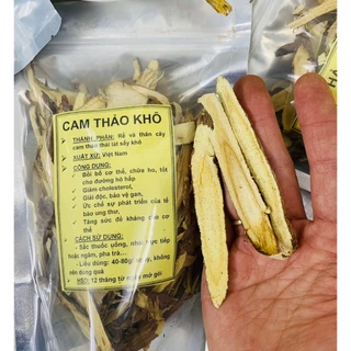 Cam thảo sấy khô (gói 500g), trà cam thảo, thanh nhiệt, mát gan, giải độc, giảm mỡ máu, giảm ho