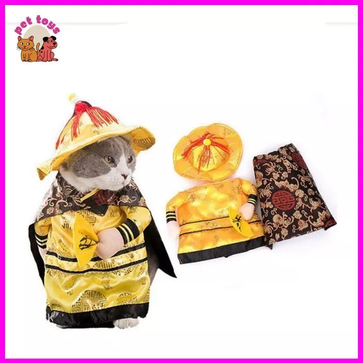 Quần áo chó mèo - Combo đồ cosplay hoàng thượng cho chó mèo - Pet Toys