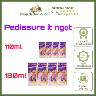 1 lốc 4 hộp Sữa pha sẵn Abbot Pediasure ít ngọt 110ml/180ml