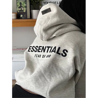 Áo hoodie Essentials xám tiêu hàng loại 1 full bao bì tag mác