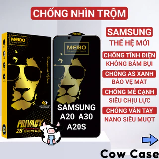 Kính cường lực Samsung A30, A20, A20S chống nhìn trộm full màn | Miếng dán bảo vệ màn hình cho ss galaxy Cowcase