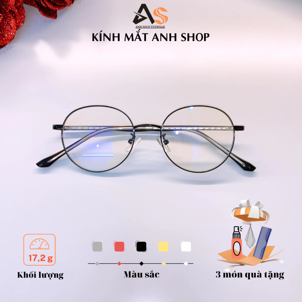 Kính tròn kim loại thời trang nam nữ 29258A