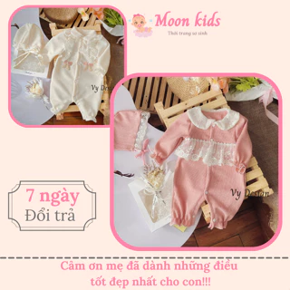 Body Bé Gái Thiết Kế Dài Tay Chất Đẹp, Váy Tết Cho Bé Kèm Mũ, Bodysuit Cho Bé Sơ Sinh, Đầm Đầy Tháng, Đầm Công Chúa