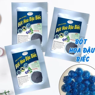 Set 3 gói bột hoa đậu biếc khô 20g nguyên chất 100% từ hoa đậu biếc tươi dùng tạo màu thực phẩm xôi bánh, thạch