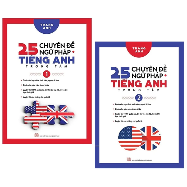 Sách - Combo 25 Chuyên Đề Ngữ Pháp Tiếng Anh Trọng Tâm - Tập 1 + 2 ( lẻ, tùy chọn)