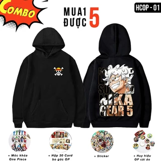 Combo Hoodie One Piece - mua 1 được 5 Áo hoodie in hình onepiece luffy gear 5 zoro sanji ACE chất nỉ bông