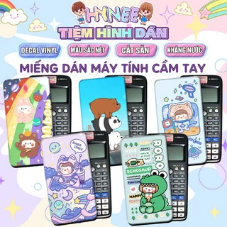 Miếng Dán Máy Tính Decal  Casio Vinacal FX500 FX570 FX580 - 570ES 570EX 680EX dùng trang trí, decor máy tính