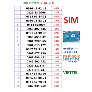 SIM VIETTEL SỐ ĐẸP số 19