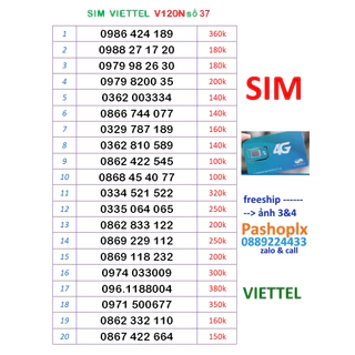 Sim Viettelsố đẹp 37