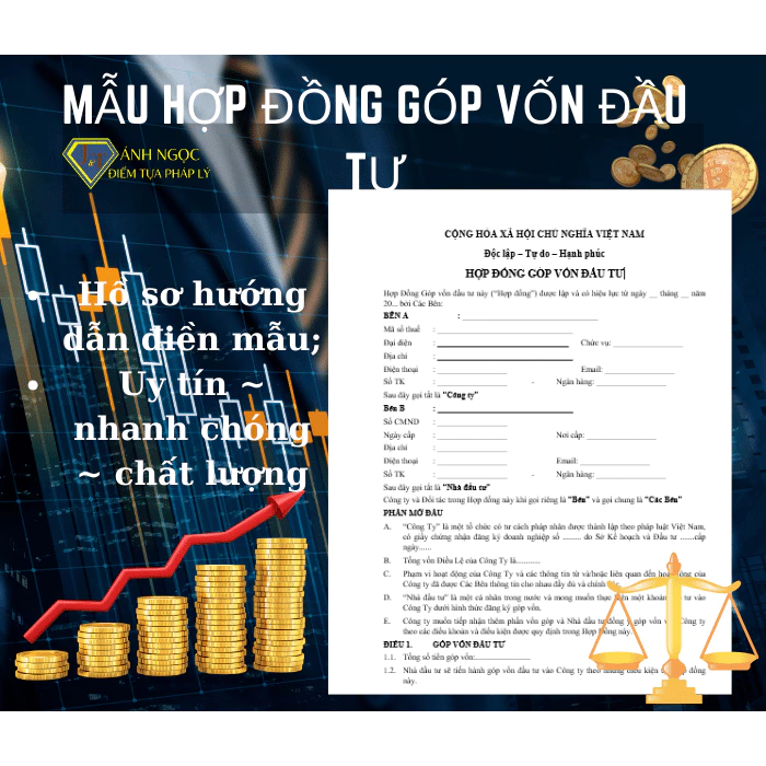 Mẫu Hợp đồng góp vốn đầu tư cập nhật mới nhất 2023- Công ty Luật Ánh Ngọc