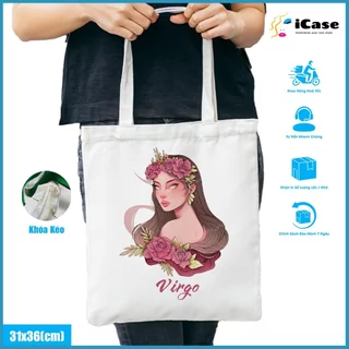 Túi vải Canvas iCase in Cung Hoàng Đạo Virgo Xử Nữ theo yêu cầu không giới hạn số lượng nhiều kích thước