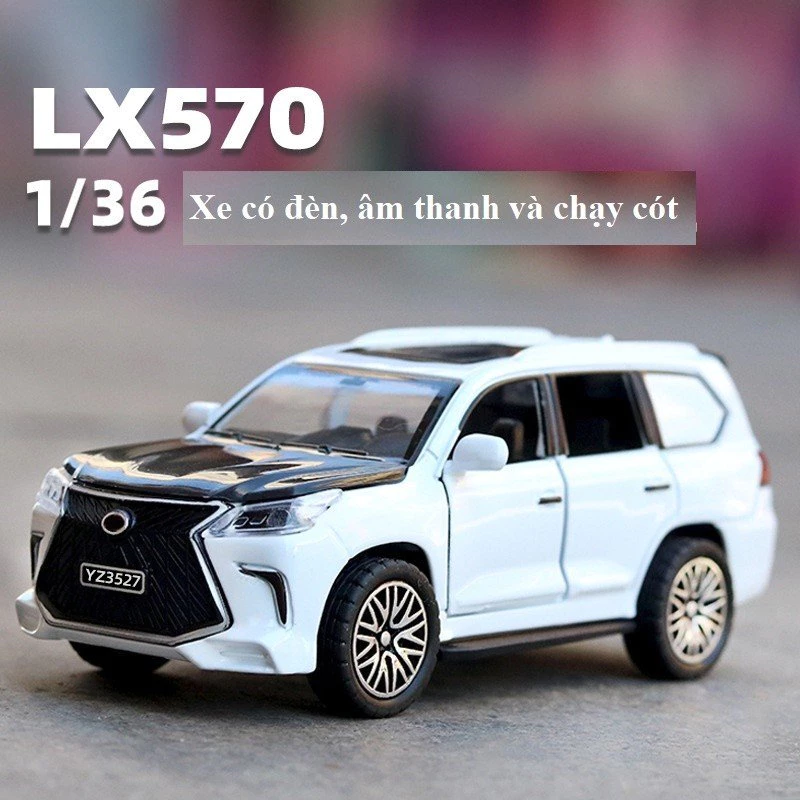 Mô hình xe ô tô mini Lx570, Bmw, Toyota highland tỉ lệ 1:36 xe bằng hợp kim mở được cửa xe chạy bằng cót có nhạc