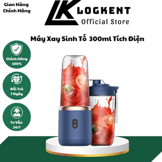 Máy Xay Sinh Tố Juicing Cup 300ML Cầm Tay 6 Lưỡi  Sử Dụng Pin Sạc Cổng USB Siêu Tiện Lợi ( LOGKENT)