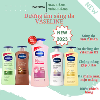 Sữa Dưỡng Thể Vaseline 725ml Dưỡng Trắng Sáng Da Nâng Tone Body Lotion Tone Up Chất Kem Hồng Nhạt Không Bết Dính