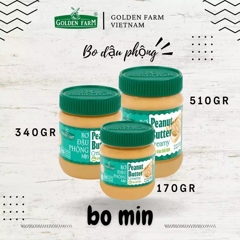 Bơ đậu phộng mịn Golden Farm