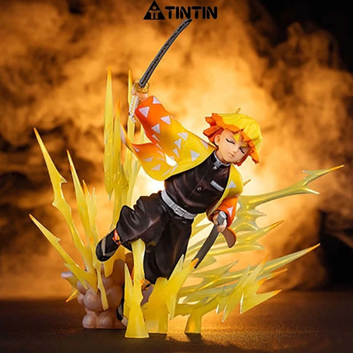 Mô hình Kimetsu No Yaiba figure Demon Slayer Agatsuma Zenitsu Tư Thế Chiến Đấu Cao 13 Cm