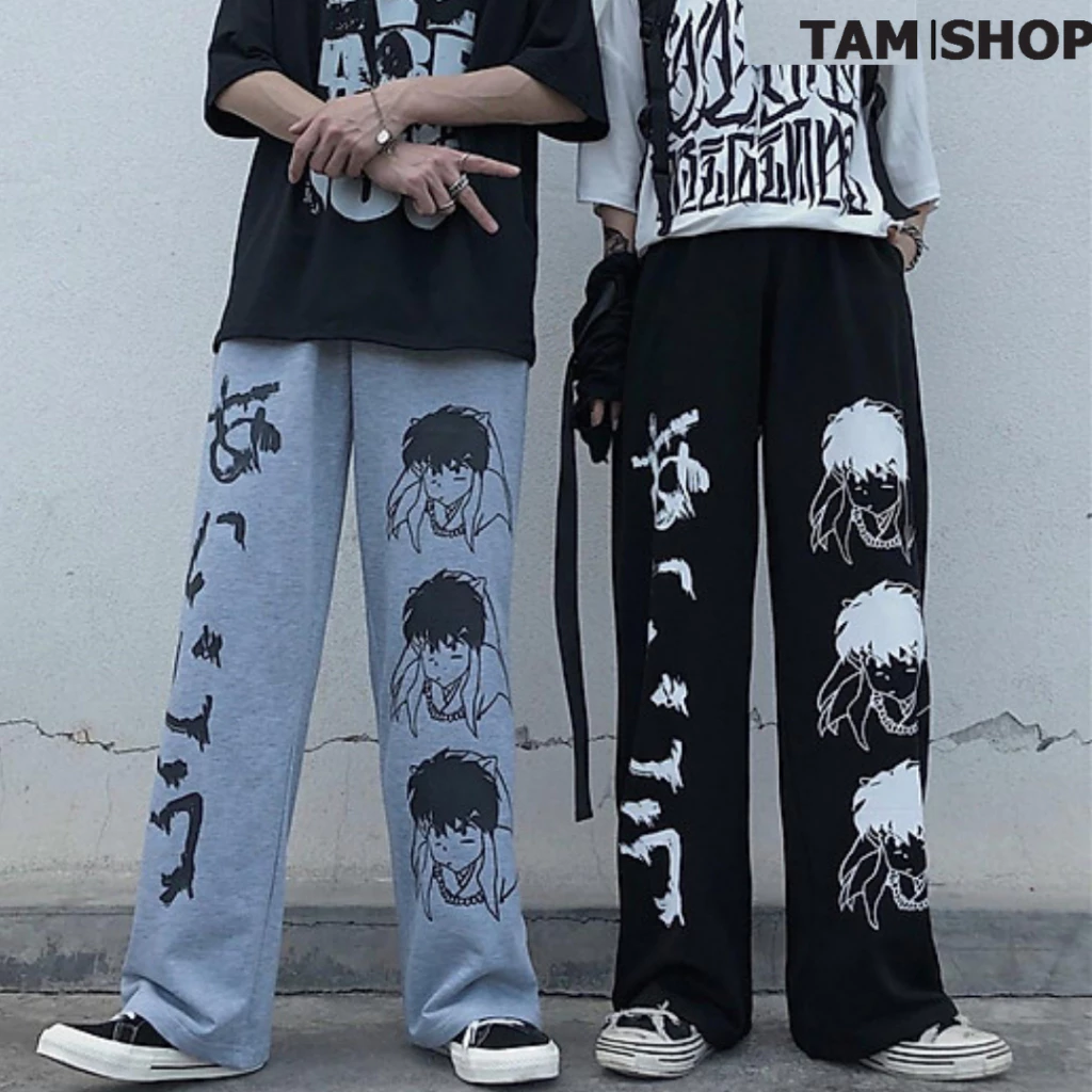 QUẦN DÀI JOGGER NỈ ỐNG RỘNG IN HỌA TIẾT HOẠT HÌNH DƠI TRẺ TRUNG QUẦN DÀI THU ĐÔNG - TÂMSHOP C1