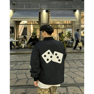 (ORDER) STUSSY DICE BOMBER 22FW - Áo khoác bông xúc xắc unisex