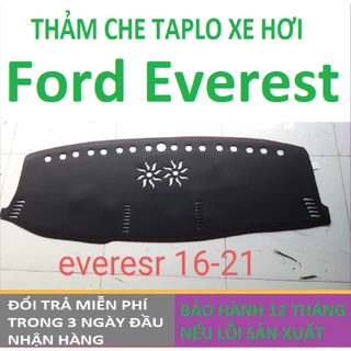 Thảm Taplo Ford Everest,Thảm Lót Taplo Xe Hơi Cao Cấp Hàng 3 Lớp Có Chống Trượt,Da Đẹp Bảo Hành 12 Tháng