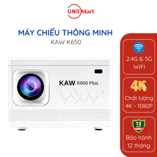 Máy chiếu mini Kaw K650 Plus - Hàng Chính Hãng, Độ Phân Giải 1080P, Âm Thanh Audio Sắc Nét, Bảo hành 1 đổi 1