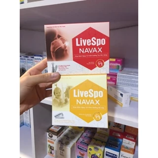 ( Chính hãng) Nước muối sinh lý bào tử lợi khuẩn LiveSpo Navax Kids 5 ống và Hộp Livespo Navax chuyên dụng 8 ống