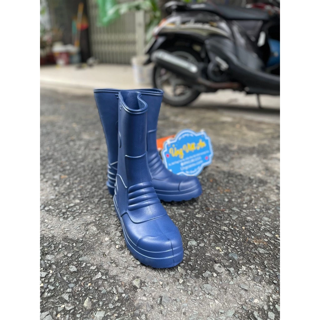 Ủng Xốp Màu Xanh Bích Siêu Nhẹ Chống Thấm Nước Hãng VAC - Đầy đủ Size- Hình Thật