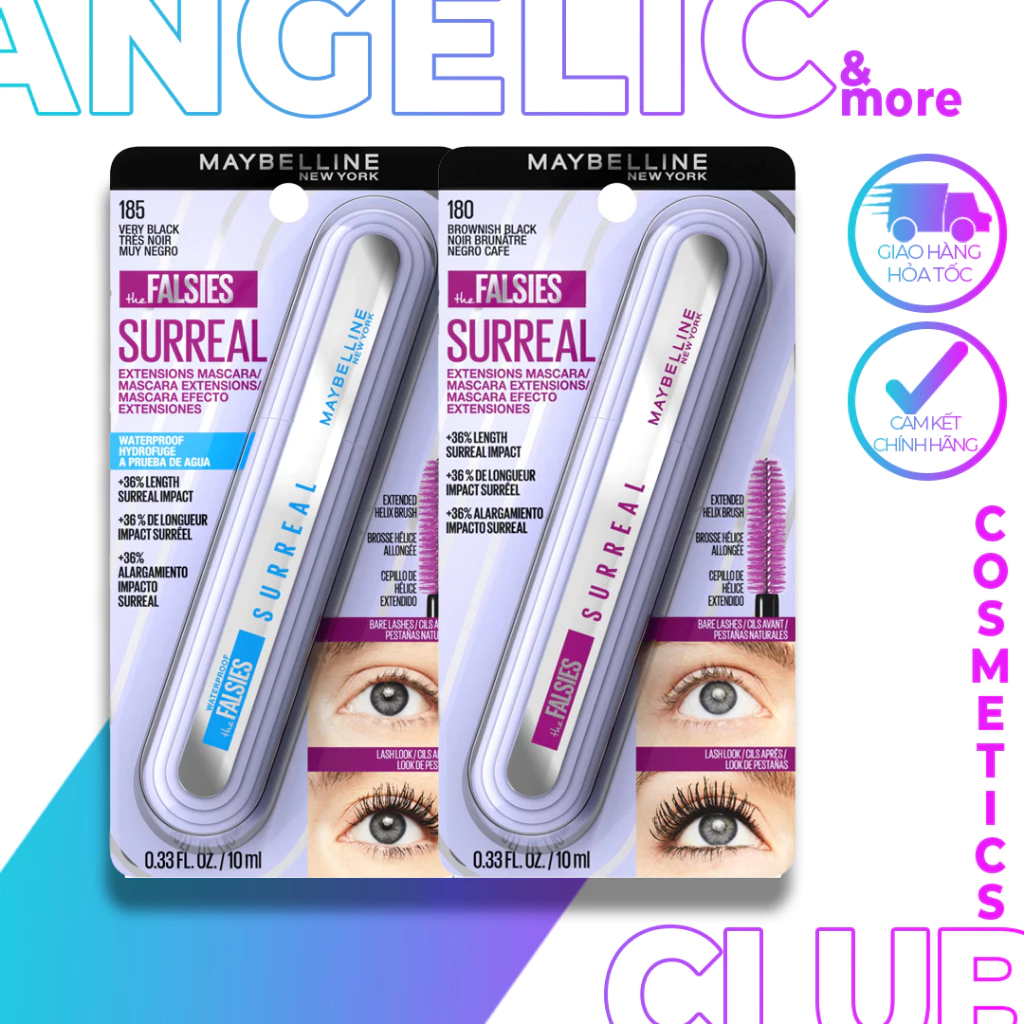 Mascara Maybelline Falsies Surreal Làm Dày Và Cong Mi (WATERPROOF)