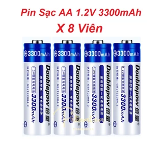 8 viên Pin sạc AA 3300mAh Doblepow ( Các tùy chọn số lượng Pin 3300mAh)