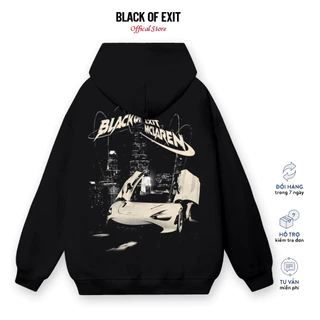 Áo hoodie nỉ bông BLACK OF EXIT Super Car nam nữ form rộng thu đông Local Brand