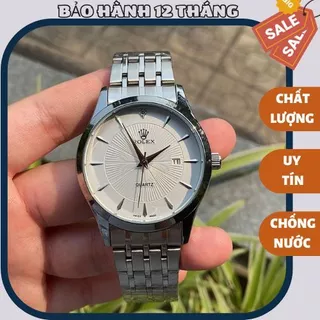 Đồng hồ Rolex nam cao cấp, dây kim loại đúc nguyên khối không bay màu, thời trang sang trọng, quý phái