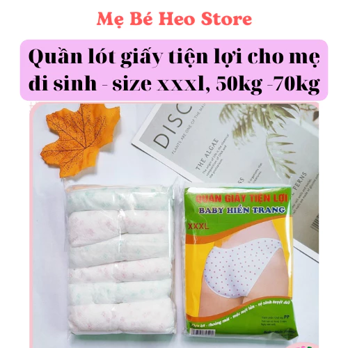 Quần lót giấy tiện lợi cao cấp Baby Hiền Trangcho mẹ đi sinh, gói 6 cái