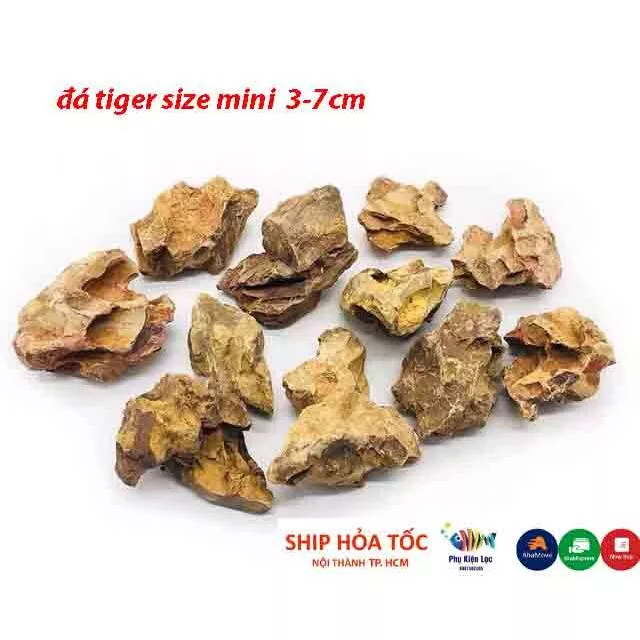 Đá Tiger Size Mini SetUp Hồ Cá, Thuỷ Sinh (túi 1kg)