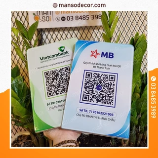 Bảng QR để bàn chữ L - Bảng quét mã QR - in và thiết kế theo yêu cầu