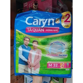 [TẶNG KÈM 2MIẾNG]Tã quần caryn mỏng nhẹ M32, L28, XL 24 miếng gói lớn siêu tiết kiệm dễ mặc chống tràn dành cho ngườ gi