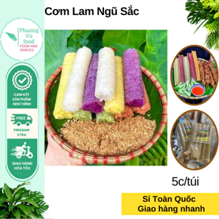 Cơm Lam Ngũ Sắc, Làm thủ công hoàn toàn từ lá cây, 5c/túi, giao hỏa tốc Hà Nội