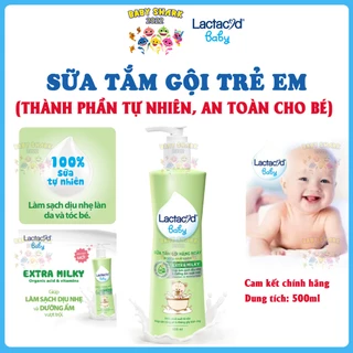 [Chính Hãng] Sữa Tắm Gội Trẻ Em Lactacyd Milky Bảo Vệ, Nuôi Dưỡng Da và Tóc Bé 250ml, 500ml